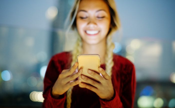 woman with a smartphone