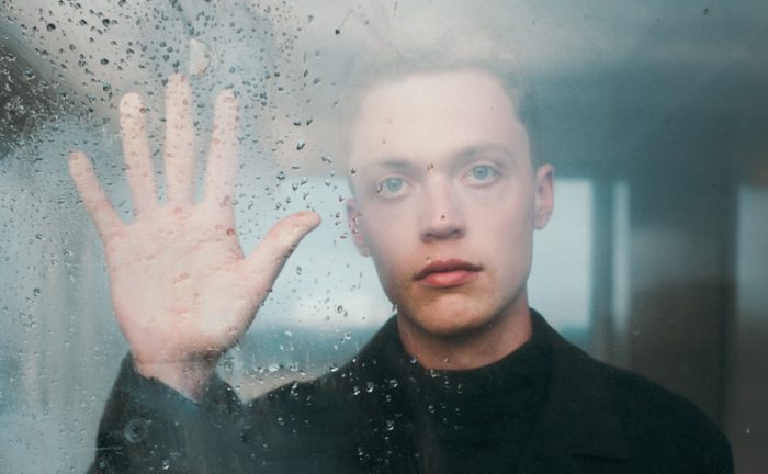 Sad man, rainy day
