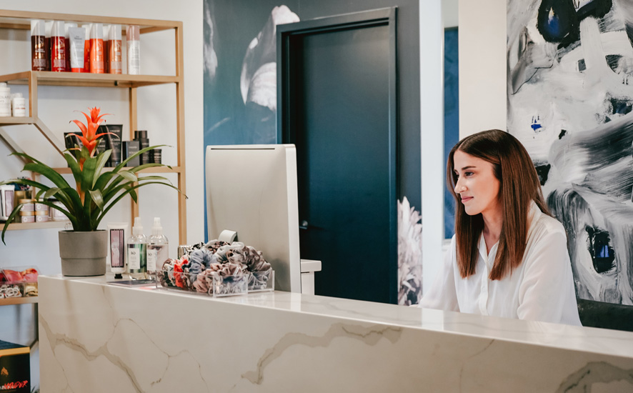 perfect hair & beauty salon receptionist