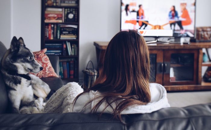 watching a movie