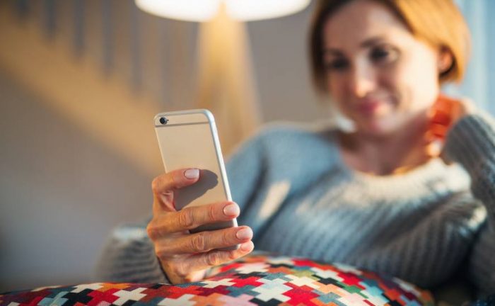 Woman with a mobile phone