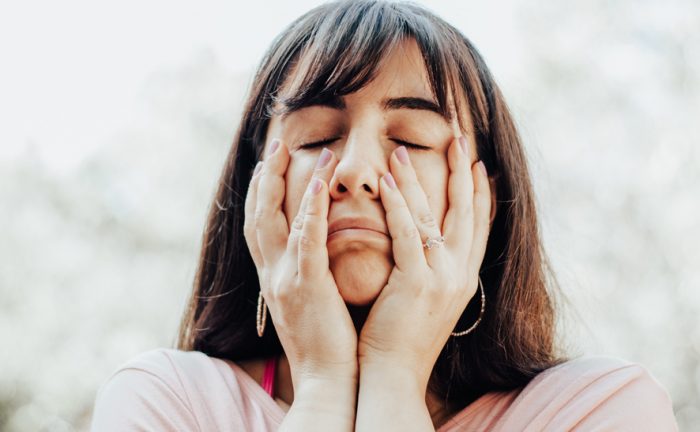 A tired person